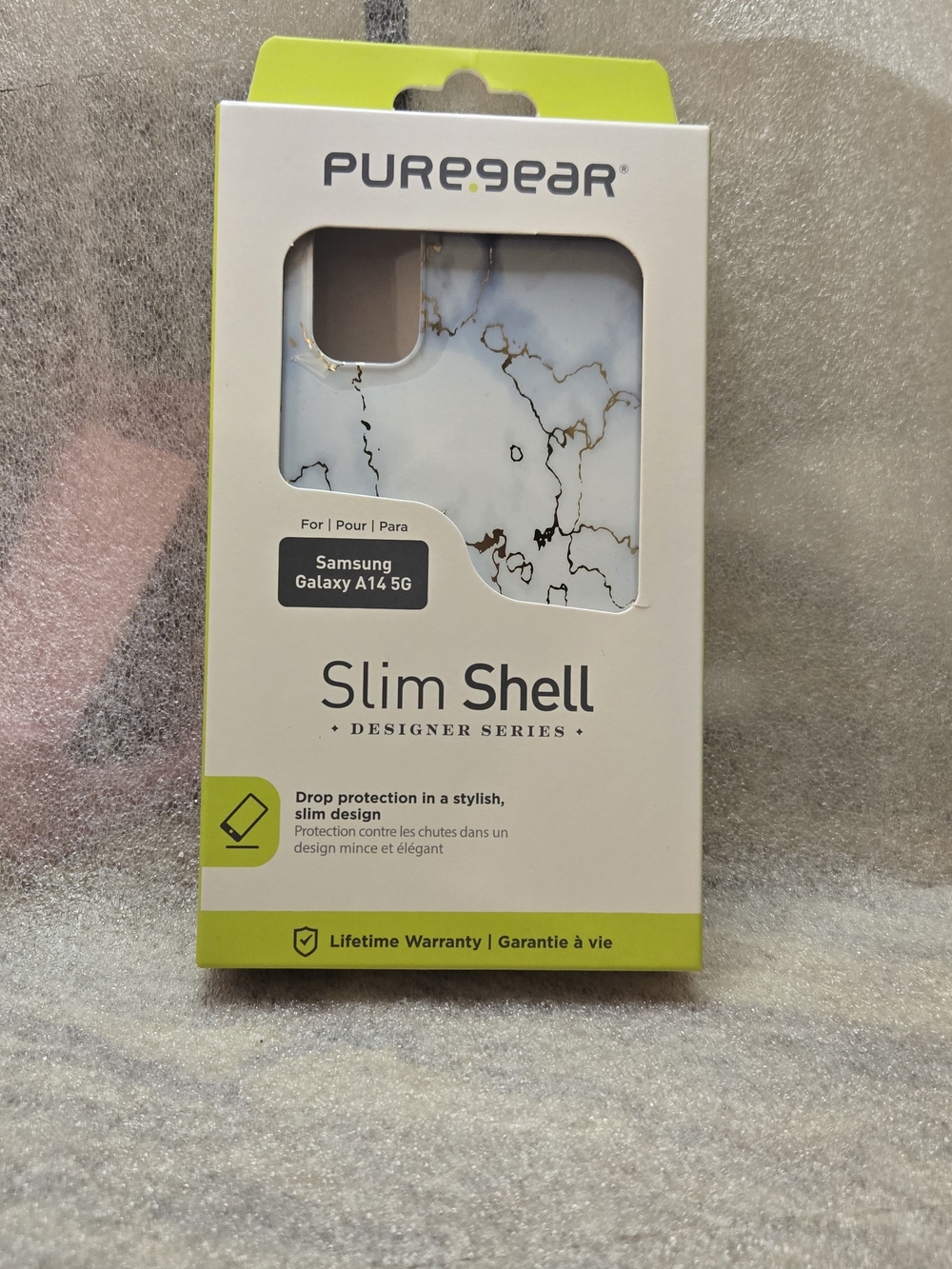 Slim Shell Designer Series Case for Samsung Galaxy A14 5G - White Marble